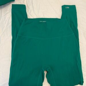 Set active leggings, color, palm green